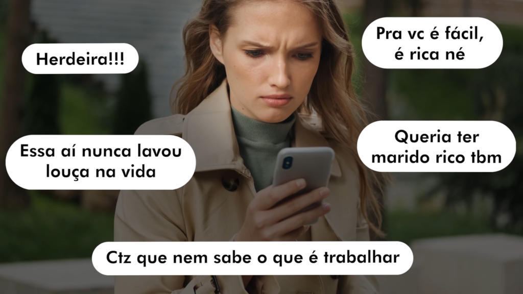 Triste por receber comentários negativos