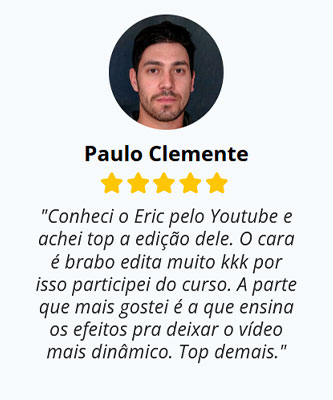Depoimento sobre o curso de edição de vídeo - Paulo
