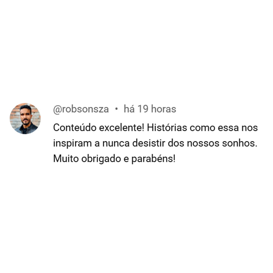Canal com conteúdo que inspira pessoas