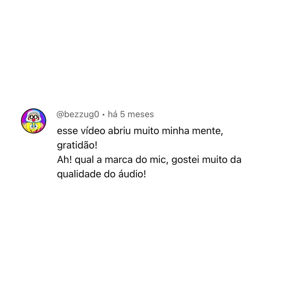 Comentários no canal do Youtube (15)