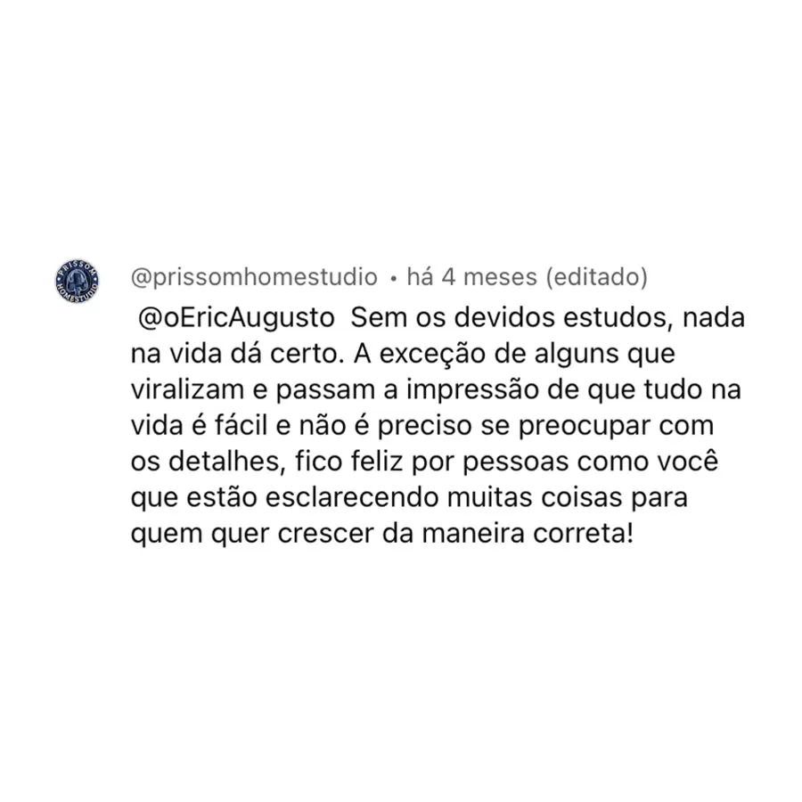 Comentários no canal do Youtube (16)