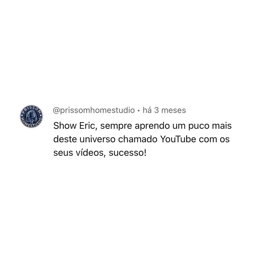 Comentários no canal do Youtube (18)