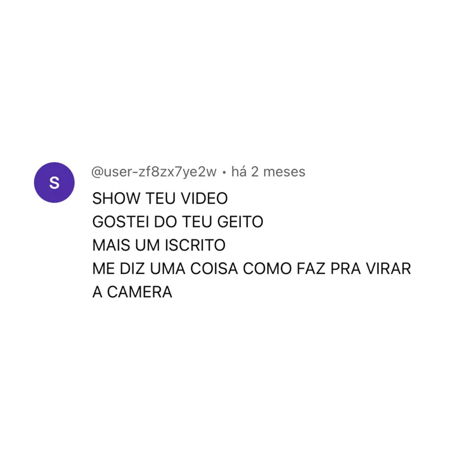 Comentários no canal do Youtube (19)