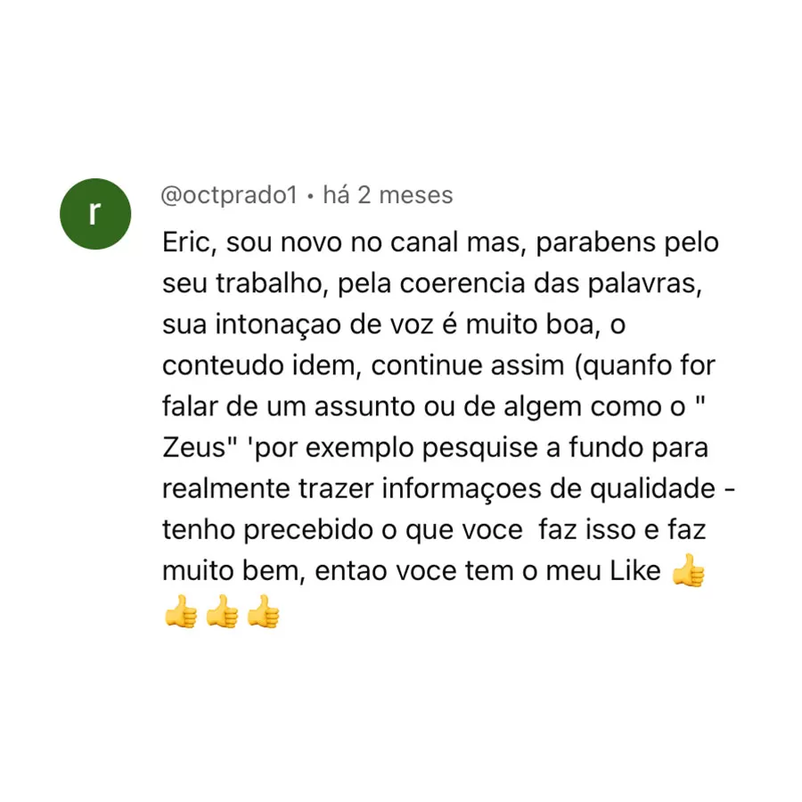 Comentários no canal do Youtube (5)