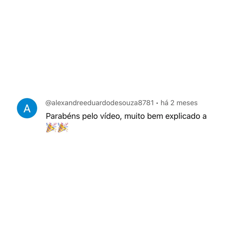 Comentários no canal do Youtube (8)