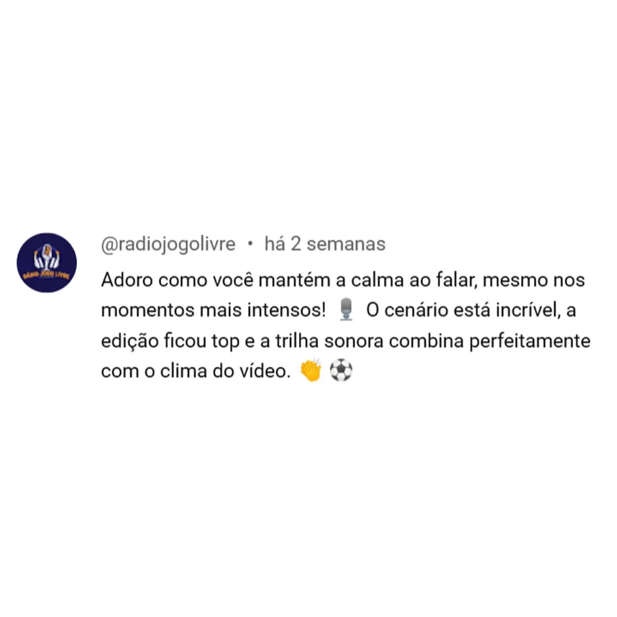 Narração canal no Youtube